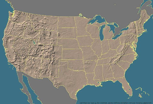 United States topographic map